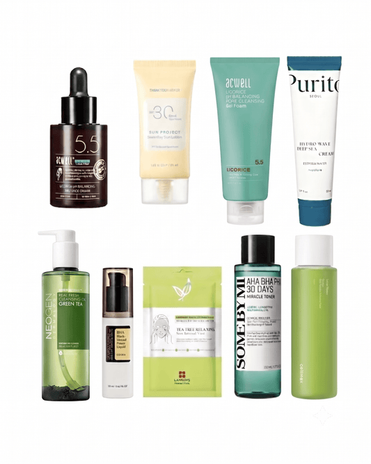 10-Step Korean Skin Care Routine Set (Oily Skin Type)