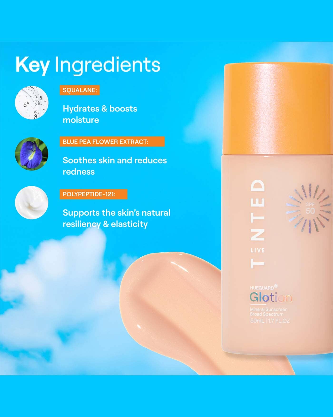 Hueguard® Glotion Mineral Sunscreen Broad Spectrum SPF 50